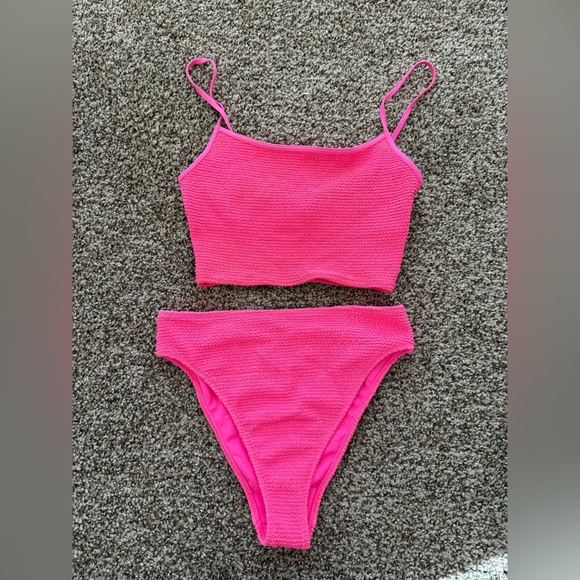 La Hearts Other - LA Hearts scrunch cropped bikini set